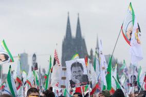 March  For Freedom Of Kurdish Leader Abdullah Ocalan In Cologne