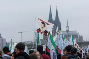 March  For Freedom Of Kurdish Leader Abdullah Ocalan In Cologne