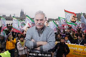 March  For Freedom Of Kurdish Leader Abdullah Ocalan In Cologne