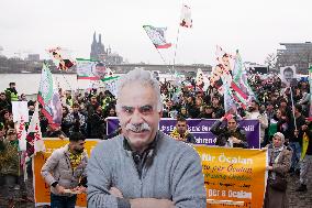 March  For Freedom Of Kurdish Leader Abdullah Ocalan In Cologne