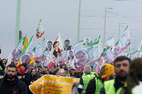 March  For Freedom Of Kurdish Leader Abdullah Ocalan In Cologne