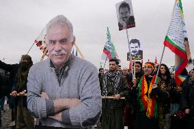 March  For Freedom Of Kurdish Leader Abdullah Ocalan In Cologne