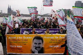 March  For Freedom Of Kurdish Leader Abdullah Ocalan In Cologne