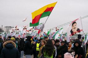 March  For Freedom Of Kurdish Leader Abdullah Ocalan In Cologne