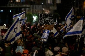 Relatives Of Israeli Prisoners Held A Demonstration In West Jerusalem