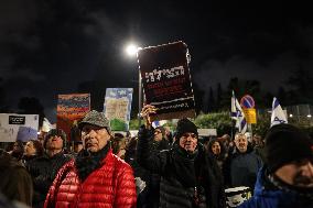 Relatives Of Israeli Prisoners Held A Demonstration In West Jerusalem