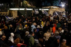 Relatives Of Israeli Prisoners Held A Demonstration In West Jerusalem