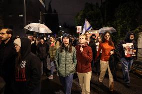 Relatives Of Israeli Prisoners Held A Demonstration In West Jerusalem