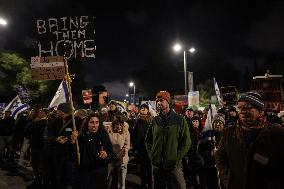 Relatives Of Israeli Prisoners Held A Demonstration In West Jerusalem