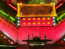 Landmark Attractions Illuminated in Xi'an