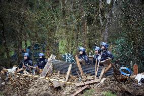 Riot Police In The ZAD 'Crem'Arbre' Against The A69 Highway Toulouse-Castres