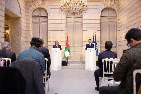 President Macron Welcomes King Abdullah II - Paris