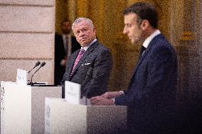 President Macron Welcomes King Abdullah II - Paris