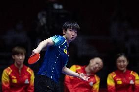 (SP)SOUTH KOREA-BUSAN-TABLE TENNIS-WORLD TEAM CHAMPIONSHIPS FINALS-WOMEN-CHN VS HUN