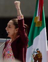 Claudia Sheinbaum Registers With The INE As A Candidate For The Presidency Of Mexico For The MORENA Party