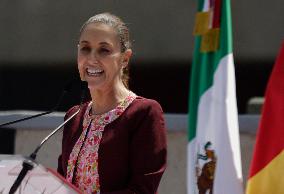 Claudia Sheinbaum Registers With The INE As A Candidate For The Presidency Of Mexico For The MORENA Party