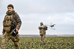 Aerial reconnaissance servicemen of 108th Territorial Defence Brigade in Ukraine