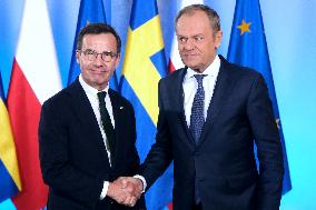 Swedish PM Ulf Kristersson Visit To Poland