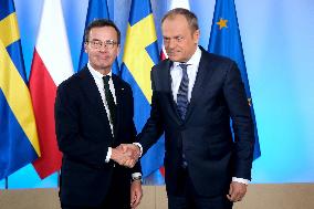 Swedish PM Ulf Kristersson Visit To Poland