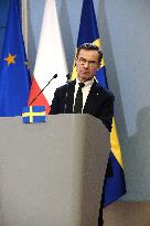 Swedish PM Ulf Kristersson Visit To Poland