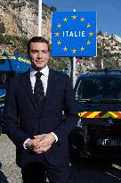 Jordan Bardella Visits The Franco-Italian Border Crossing - Menton