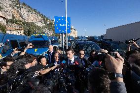 Jordan Bardella Visits The Franco-Italian Border Crossing - Menton