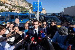 Jordan Bardella Visits The Franco-Italian Border Crossing - Menton