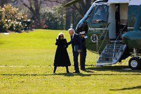 President Biden And First Lady Arrive White House