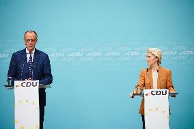 European Commission President Joins CDU Leadership Meeting