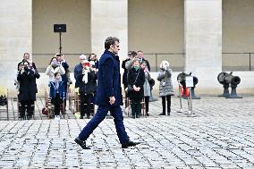 Macron Leads A Military Ceremony At The Invalides - Paris