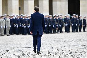 Macron Leads A Military Ceremony At The Invalides - Paris