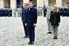 Macron Leads A Military Ceremony At The Invalides - Paris