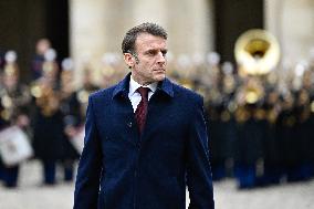 Macron Leads A Military Ceremony At The Invalides - Paris