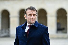 Macron Leads A Military Ceremony At The Invalides - Paris