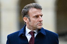 Macron Leads A Military Ceremony At The Invalides - Paris