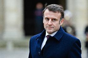 Macron Leads A Military Ceremony At The Invalides - Paris