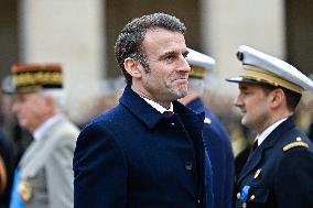 Macron Leads A Military Ceremony At The Invalides - Paris