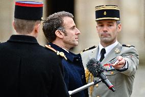 Macron Leads A Military Ceremony At The Invalides - Paris