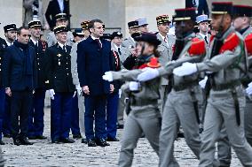 Macron Leads A Military Ceremony At The Invalides - Paris