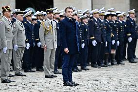 Macron Leads A Military Ceremony At The Invalides - Paris