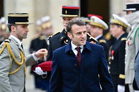 Macron Leads A Military Ceremony At The Invalides - Paris