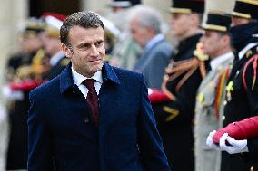 Macron Leads A Military Ceremony At The Invalides - Paris