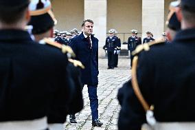 Macron Leads A Military Ceremony At The Invalides - Paris