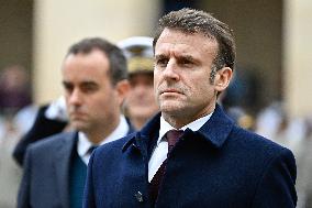 Macron Leads A Military Ceremony At The Invalides - Paris