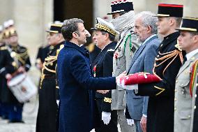 Macron Leads A Military Ceremony At The Invalides - Paris