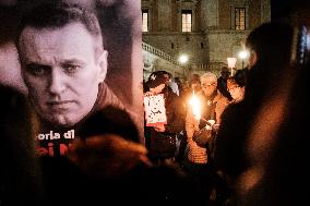 Procession For Navalny Tribute In Rome