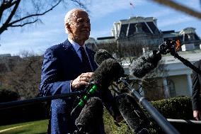 DC: President Joe Biden Departs the White House