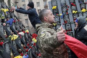 Heavenly Hundred Heroes Remembrance Day in Kyiv