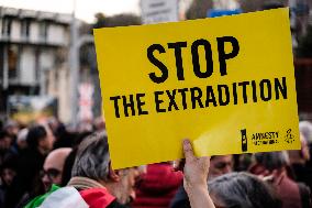 Demonstration Against The Extradition Of Julian Assange  In Front Of The English Embassy In Rome