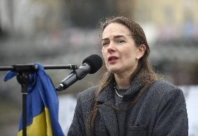 Rally and performance to mark 10 years of Russia-Ukraine war in Kyiv